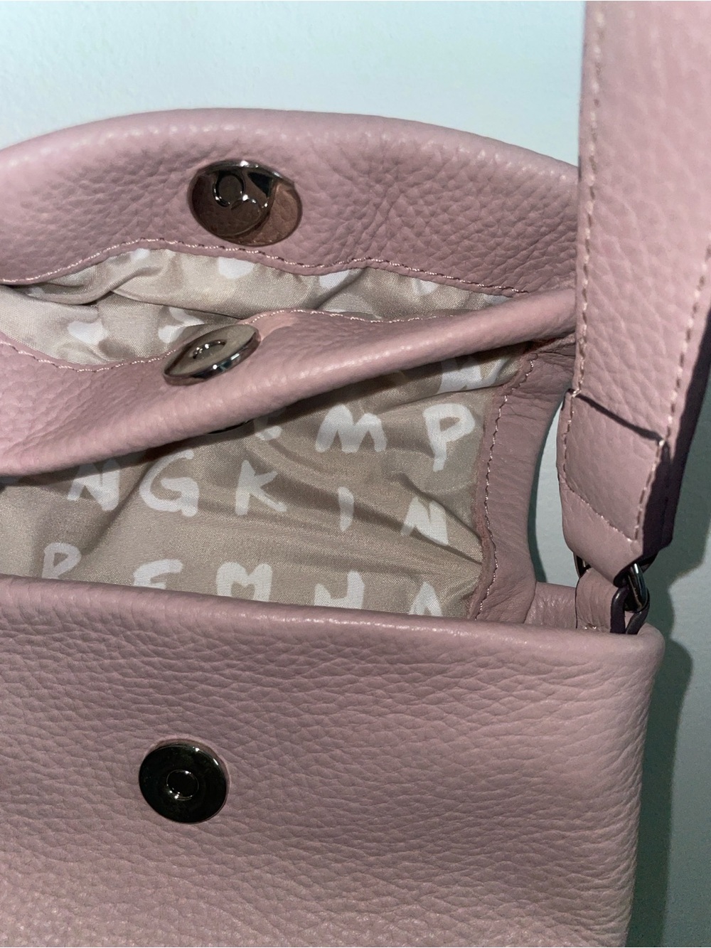 Aimee Kestenberg Pink Mini Pebbled Leather Crossbody - Picture 12 of 13